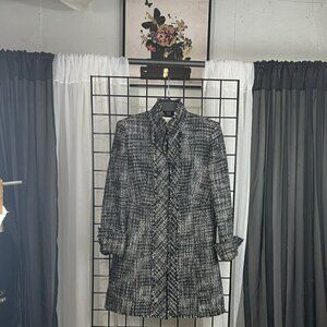 White House Black Market Elegant Long Black JacketEUC LIKE NEW